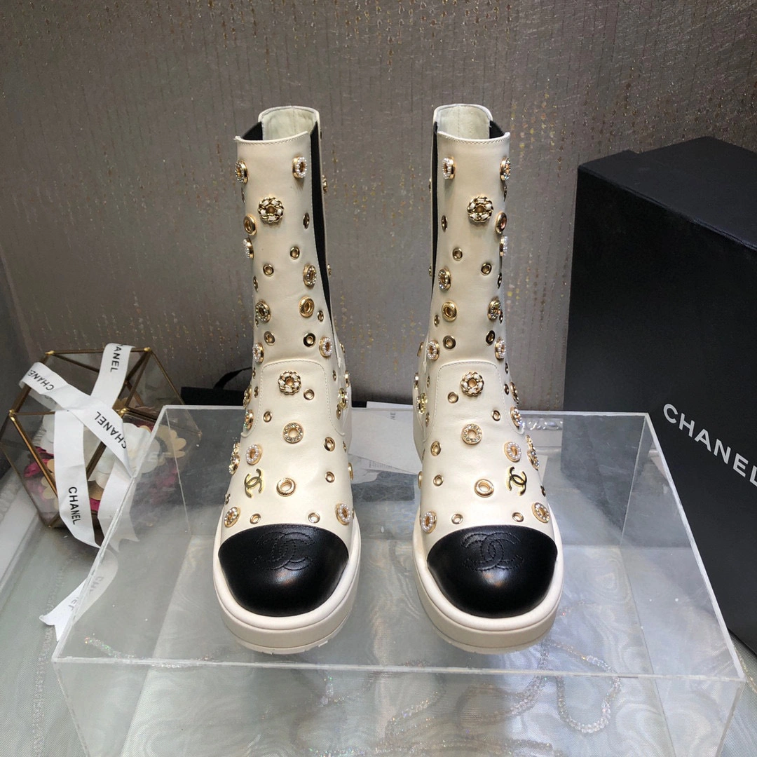 coco- heel height ：4.5cm， Forefoot 2cm，Barrel height ：20cm。 Calfskin Sheepskin item:B-X198J2012
